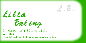 lilla baling business card